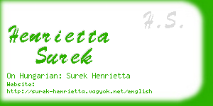 henrietta surek business card